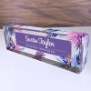 Personalized Name Plate for Desks (20x3x6 cm), Custom Desk Name Plate with Name and Credentials, Office Desk Decor