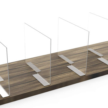 4-Pack Acrylic Shelf Dividers, Clear Closet Shelf Organizers and Separators for Home Storage, Ideal for Kitchen Cabinets, Bedroom Closets, and Office Shelving Units, Transparent Design