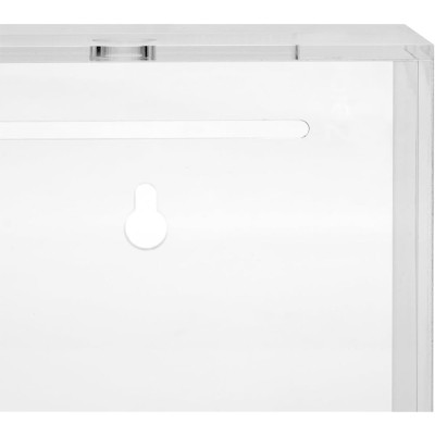 Acrylic Donation and Suggestion Box with Lock, Crystal Clear Freestanding or Wall-Mounted Display Box for Ballots, Promotions, or Feedback, Secure Slot Lid with Keys, Transparent Design