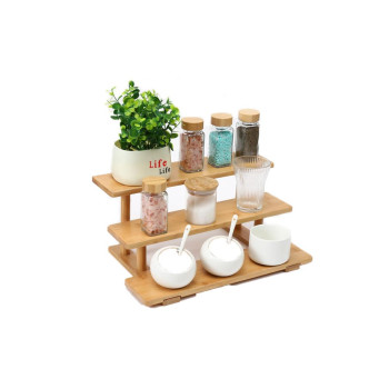 3-Tier Bamboo Bathroom Counter Organizer, a Perfume Display Riser Stand and a Wooden Makeup and Lotion Shelf for your home- Eco-Friendly - 1 Piece - Bamboo