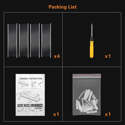 4-Pack Premium Transparent Acrylic Floating Shelves, a 38-1 cm Invisible Wall Ledge Display and Heavy-Duty 5mm Thick Bookshelf- Modern - 4-Pack - Transparent