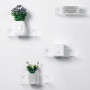 22.9 cm Transparent Acrylic Floating Wall Shelves, a Small Wall Shelf for the Bedroom, Bathroom, Kitchen, or Living Room- Modern - Set of 4 - Transparent
