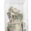 Rectangular Acrylic Donation & Suggestion Box, a Wall Mounted or Countertop Tip Box that comes with a secure Lock and Keys- 24-8x12-7 cm - Secure - 1 Piece - Transparent