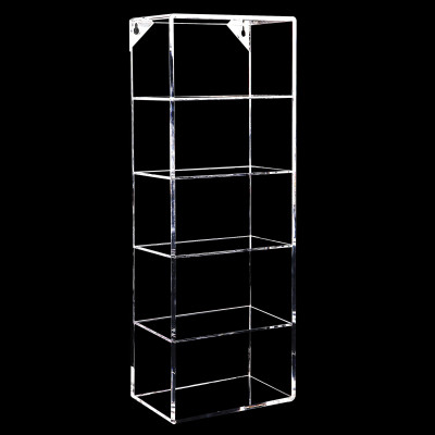 Modern 55-9 cm Transparent Acrylic Wall Mounted 5-Slot Sunglasses and Eyewear Display Rack, a Floating Storage Organizer Shelf- Modern - 1 Piece - Transparent