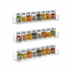 Transparent Acrylic 3-Tier Wall Mount Spice Rack Organizer, a Stackable & Expandable Hanging Spice Shelf for your Kitchen wall- Modern - 3 Pieces - Transparent