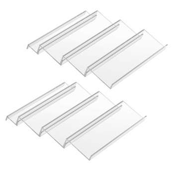 4-Tier Adjustable & Expandable Acrylic Spice Rack Tray, a Transparent Spice Drawer Organizer for your Kitchen Cabinets- Modern - 2 Pack - Transparent