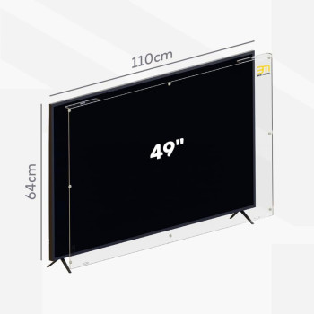 49 Inch TV Screen Protector - 3mm Premium Acrylic - Scratch & Liquid Resistant - Fits All Flat Screens