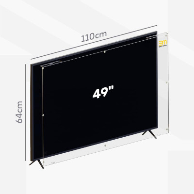 49 Inch TV Screen Protector - 3mm Premium Acrylic - Scratch & Liquid Resistant - Fits All Flat Screens