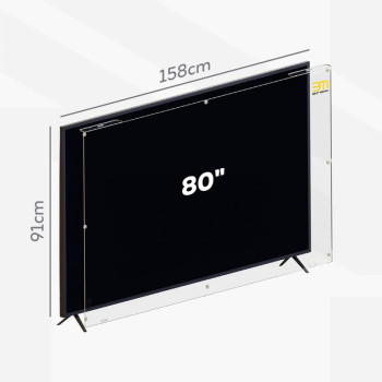 80 Inch TV Screen Protector - 3mm Premium Acrylic - Scratch & Liquid Resistant - Fits All Flat Screens