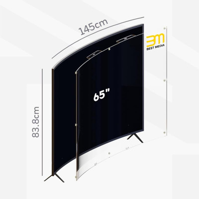 65 Inch Curved TV Screen Protector - 3mm Premium Acrylic - Scratch Resistant & Anti-Fingerprint - Premium Quality