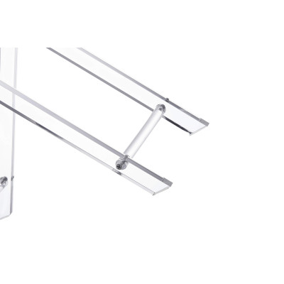 Acrylic Folding Tray Table, Modern Clear Side and End Table, Space-Saving Foldable Design, Perfect for Living Room, Bedroom, Office or Event Use, 48 x 33 cm Surface, 58 cm High, Clear