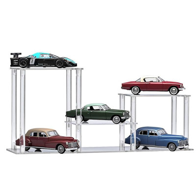 3-Tier Clear Acrylic Display Riser Stand Shelf for Collectibles, Cupcakes, Perfumes and Jewelry Organizer - Model 1