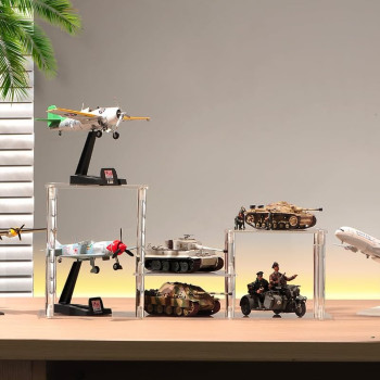 3-Tier Clear Acrylic Display Riser Stand Shelf for Collectibles, Cupcakes, Perfumes and Jewelry Organizer - Model 1