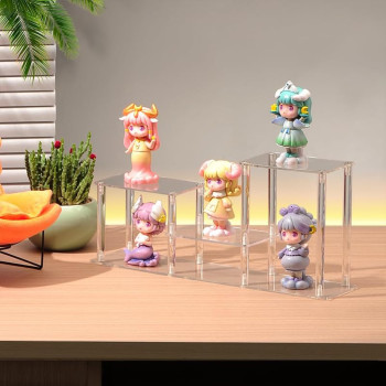3-Tier Clear Acrylic Display Riser Stand Shelf for Collectibles, Cupcakes, Perfumes and Jewelry Organizer - Model 1