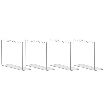 Clear Acrylic Shelf Dividers Closet Organizer, Sturdy Separators for Clothes Purses Bags Towels Home Storage Easy Install, 4 Pack, 25.4 x 30.5 cm