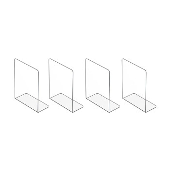 Clear Acrylic Shelf Dividers Closet Organizer, Sturdy Separators for Clothes Purses Bags Towels Home Storage Easy Install, 4 Pack, 30.5 x 22.9 cm