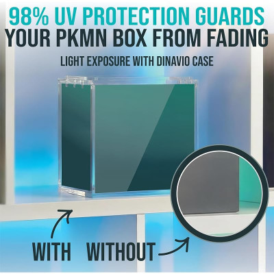 Acrylic Case Protector, Stackable, Clear – PKMN Booster Box – 8mm + 5mm – 3 Pack
