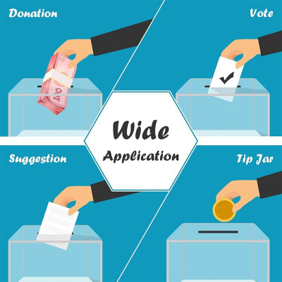 Donation Box with Lock and Key, Acrylic Suggestion Box with Slot and Sign Holder for Fundraising, Voting, Raffle, Tip Jar – Clear – 3 Pack – 15.7 × 11.7 × 10.2
