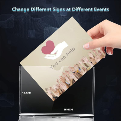 Donation Box with Lock and Key, Acrylic Suggestion Box with Slot and Sign Holder for Fundraising, Voting, Raffle, Tip Jar – Clear – 1 Pack – 15.7 × 11.7 × 10.2