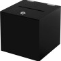 Acrylic Black Donation Box, Ballot Suggestion Box Money Storage Square Container for Voting, Charity, Ballot, Contest, Suggestions, 15.2 x 15.2 x 15.2 cm, Black