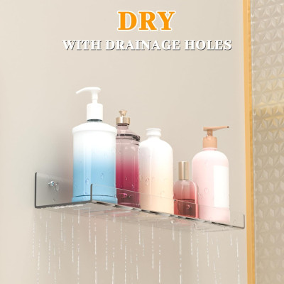 Acrylic Shelves, Wall Mounted Bookshelves for Study Room, Toys, Perfume, Cosmetics and Bathroom Storage, 2-Pack, Clear, 10.2 x 38.1 cm