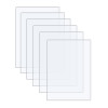 Clear Plastic Sheet Set, Panels for Picture Frames, Glass Replacement, Project Display and Painting Use, Cast Acrylic, 6 Pieces, 20.32 x 25.4 x 0.11 cm