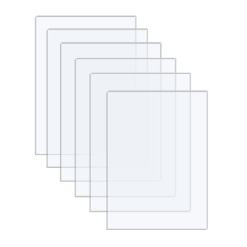 Clear Plastic Sheet Set, Panels for Picture Frames, Glass Replacement, Project Display and Painting Use, Cast Acrylic, 6 Pieces, 20.32 x 25.4 x 0.11 cm