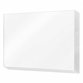 Clear Plastic Sheet Set, Panels for Picture Frames, Glass Replacement, Project Display and Painting Use, Flexible PET, 6 Pieces, 45.72 x 60.96 x 0.08 cm