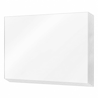 Clear Plastic Sheet Set, Panels for Picture Frames, Glass Replacement, Project Display and Painting Use, Flexible PET, 6 Pieces, 45.72 x 60.96 x 0.08 cm