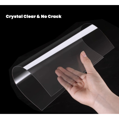 Clear Plastic Sheet Set, Panels for Picture Frames, Glass Replacement, Project Display and Painting Use, Flexible PET, 6 Pieces, 45.72 x 60.96 x 0.08 cm