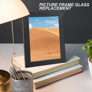 Clear Plastic Sheet Set, Panels for Picture Frames, Glass Replacement, Project Display and Painting Use, Extruded Acrylic, 10 Pieces, 20.32 x 25.4 x 0.11 cm