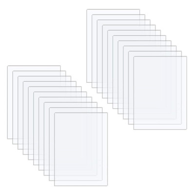 Clear Plastic Sheet Set, Panels for Picture Frames, Glass Replacement, Project Display and Painting Use, Acrylic, 20 Pieces, 13 x 18 x 0.1 cm