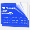 Clear PET Acrylic Sheet Set, Plastic Panels for Art Design, Craft Projects, Signs and Event Decoration Use, 2 Pack, 91.44 x 60.96 x 0.32 cm, 3 mm Thickness