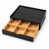 Wooden Coffee Capsule Storage Drawer, Solid Oak Wood Body with Oak Veneered Panels, Japanese Minimalist Design for Home Coffee Corner and Restaurant Countertop 40x33x10 cm