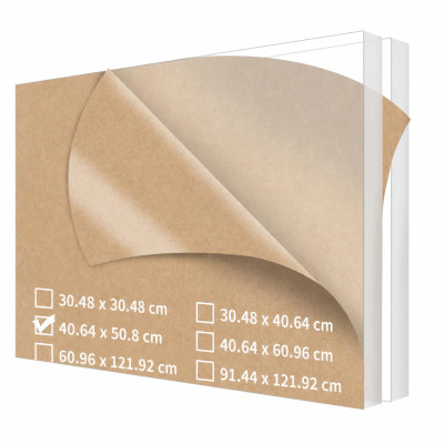 Clear PET Acrylic Sheet Set, Plastic Panels for Art Design, Craft Projects, Signs and Event Decoration Use, 2 Pack, 40.64 x 50.8 x 0.64 cm, 6 mm Thickness