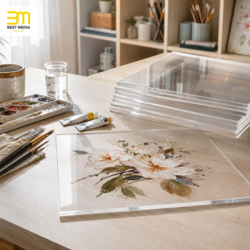 Clear PET Acrylic Sheet Set, Plastic Panels for Art Design, Craft Projects, Signs and Event Decoration Use, 2 Pack, 40.64 x 50.8 x 0.64 cm, 6 mm Thickness