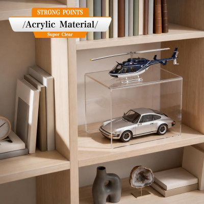 Acrylic Shelf Riser 20.3 x 15 x 15.2 cm pack of 2, Large Acrylic Risers for Desserts, Cupcake, Toys, Collectibles, Merchandises, 20.3 x 15 x 15.2 cm