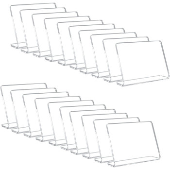 20 Pack Acrylic Mini Chalkboard Signs for Food, Clear Mini Tabletop Chalkboards, Small Buffet Chalkboards for Bakery, Birthday Parties, Message Boards, Weddings and Retail