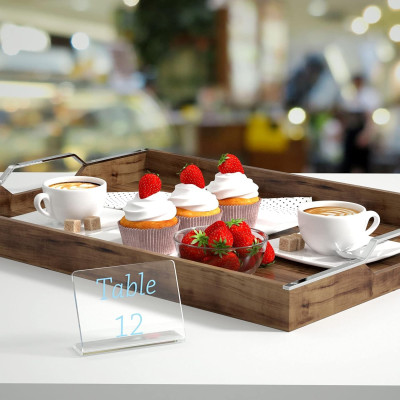 20 Pack Acrylic Mini Chalkboard Signs for Food, Clear Mini Tabletop Chalkboards, Small Buffet Chalkboards for Bakery, Birthday Parties, Message Boards, Weddings and Retail