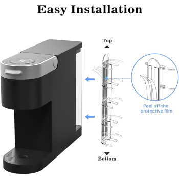 Acrylic Coffee Pod Capsule Holder, K Cup Organizer for Coffee Machines, Space Saving Stand for Small Countertops, Holds 10 Capsules, Easy Installation, 1 Pack
