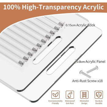 3-Tier Acrylic Shoe Rack - Freestanding Minimalist Shoe Organizer, 64W x 30D x 60H cm, Clear, Sturdy Shelf for Entryway, Closet, Living Room, Modern Home Decor