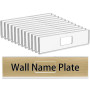 12-Piece Clear Acrylic Name Plate Holders, 20 x 5 cm Horizontal Slanted Sign Holders for Desk, Office, Reception, Classroom, Door Sign Display, Business, Events, or Home Use - Flat Back