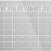 Acrylic Magnetic Dry Erase Board and Calendar Set, Clear Fridge Organizer with Markers and Pen Holder, 40 x 30 cm, For Planning Notes and Schedules, Set of 2