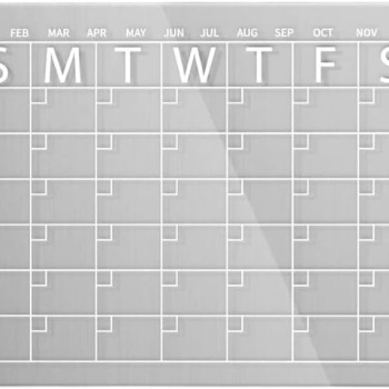 Acrylic Magnetic Dry Erase Board and Calendar Set, Clear Fridge Organizer with Markers and Pen Holder, 40 x 30 cm, For Planning Notes and Schedules, Set of 2