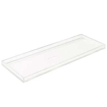 BESTMEDIA Clear Acrylic Narrow Accessory Tray, 31 x 11.4 x 1.3 cm, Desktop Storage Tray for Office and Home