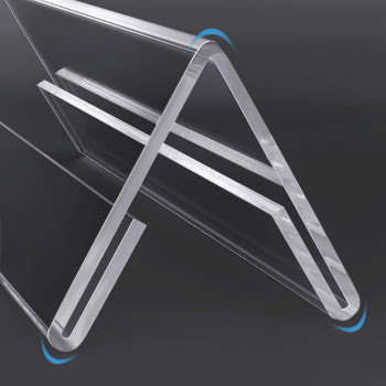 12 Pack Acrylic Name Plates for Desk, 21x7.3 CM, Clear Tent Sign Holders, Double-Sided Reusable Display Stands for Office, Classroom, and Conference Events