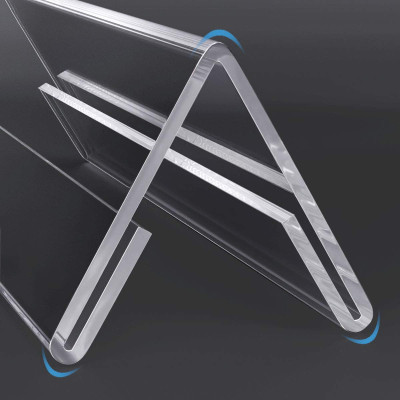 12 Pack Acrylic Name Plates for Desk, 21x7.3 CM, Clear Tent Sign Holders, Double-Sided Reusable Display Stands for Office, Classroom, and Conference Events