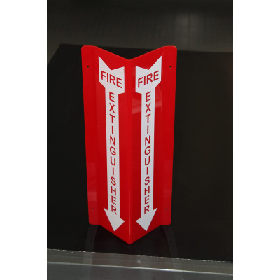 “Fire Extinguisher” Projecting Sign, Fire Extinguisher with Arrow | 15*45cm Polished Acrylic