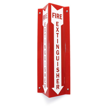 “Fire Extinguisher” Projecting Sign, Fire Extinguisher with Arrow | 15*45cm Polished Acrylic