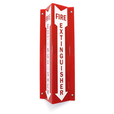 “Fire Extinguisher” Projecting Sign, Fire Extinguisher with Arrow | 15*45cm Polished Acrylic